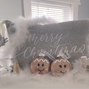 Gingerbread boy and girl ornament set